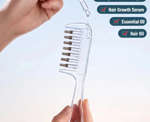 2-in-1 Hair Oil Applicator & Scalp Massage Comb