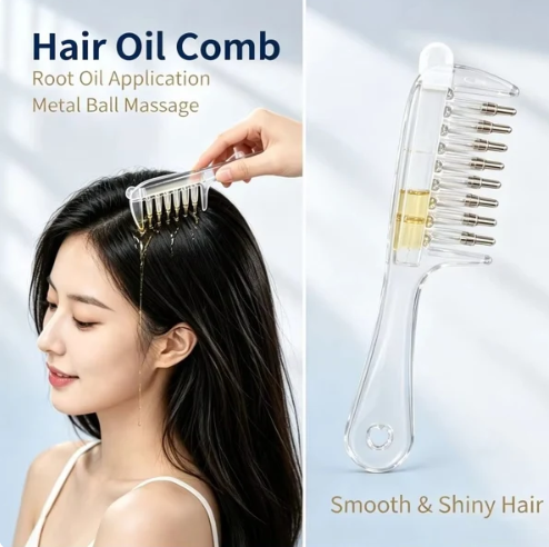 2-in-1 Hair Oil Applicator & Scalp Massage Comb