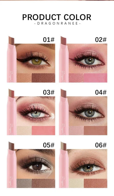Pack of 06 Eyeshadow Stick 2 In 1 Double Color